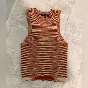 Cotton Candy Red and Cream Knit Top